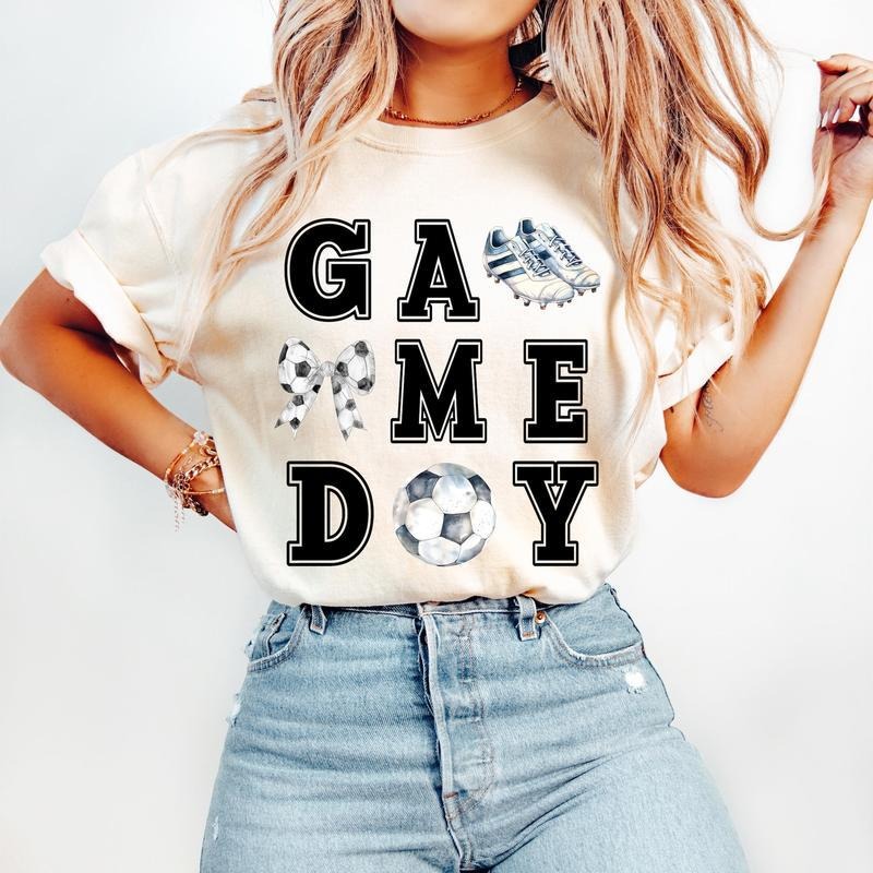 Coquette Soccer T-Shirt, Game Day T-Shirt, Soccer Mama T-Shirt, Soccer Mom T-Shirt, Sports T-Shirt, tshirt hot trend 2025...