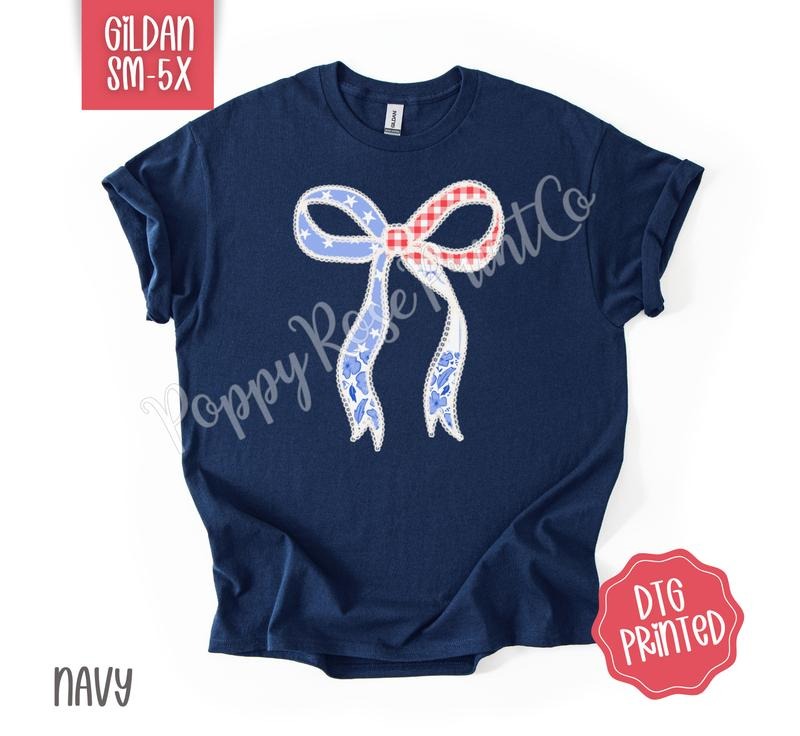 Coquette USA Bow Gildan Shirt, Cute Floral Lace Tshirt, Trendy America Tee, Gift for Her Hoodie Sweatshirt