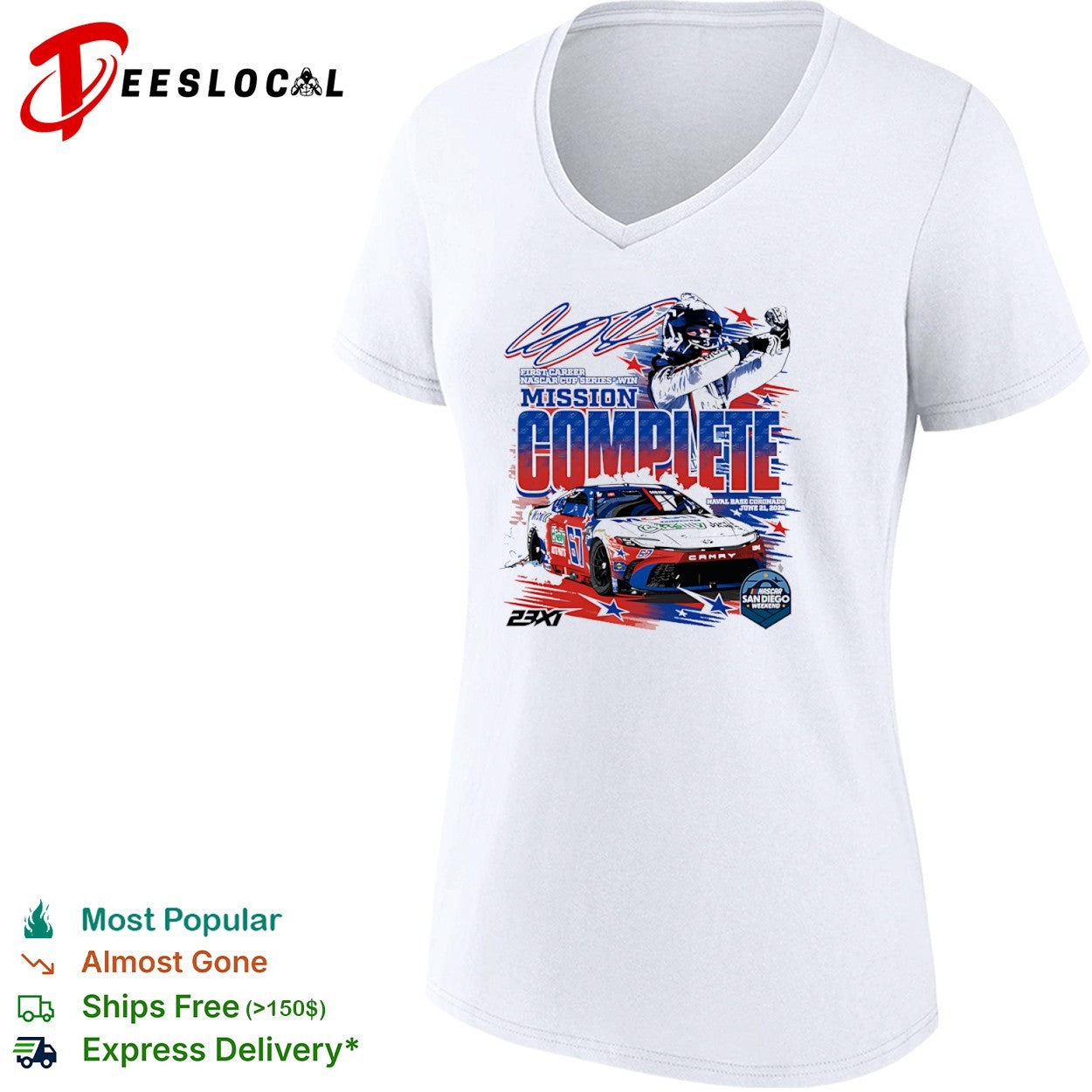 Corey Heim 23XI Toyota NASCAR Cup Series Mission Complete San Diego Weekend shirt