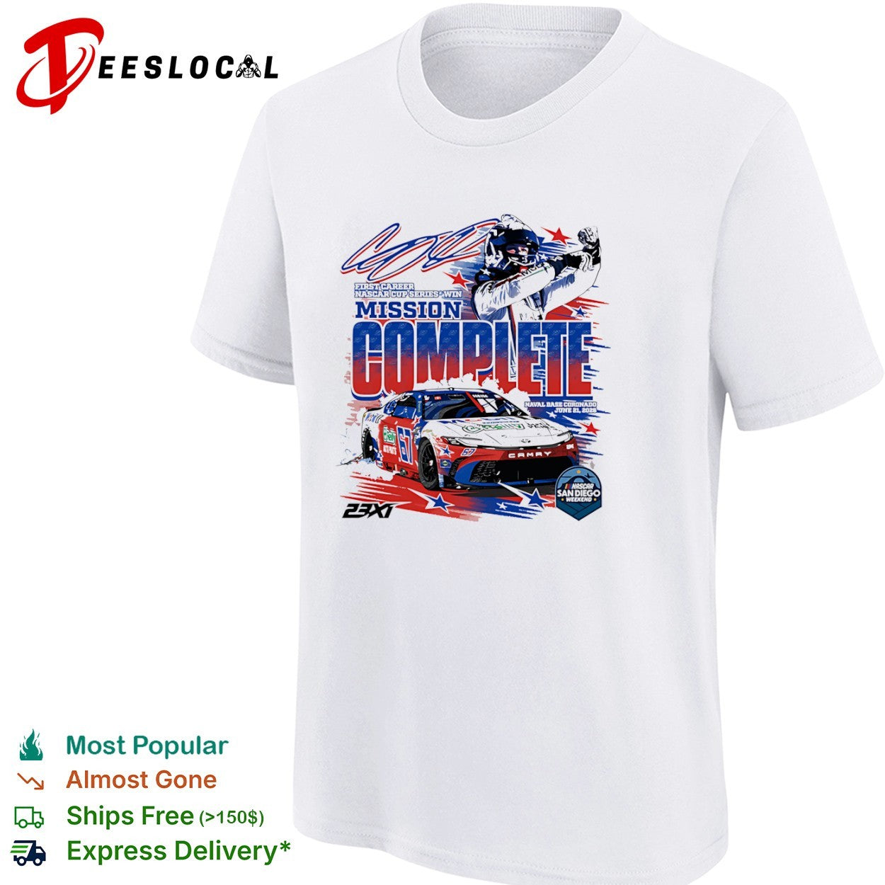 Corey Heim 23XI Toyota NASCAR Cup Series Mission Complete San Diego Weekend shirt
