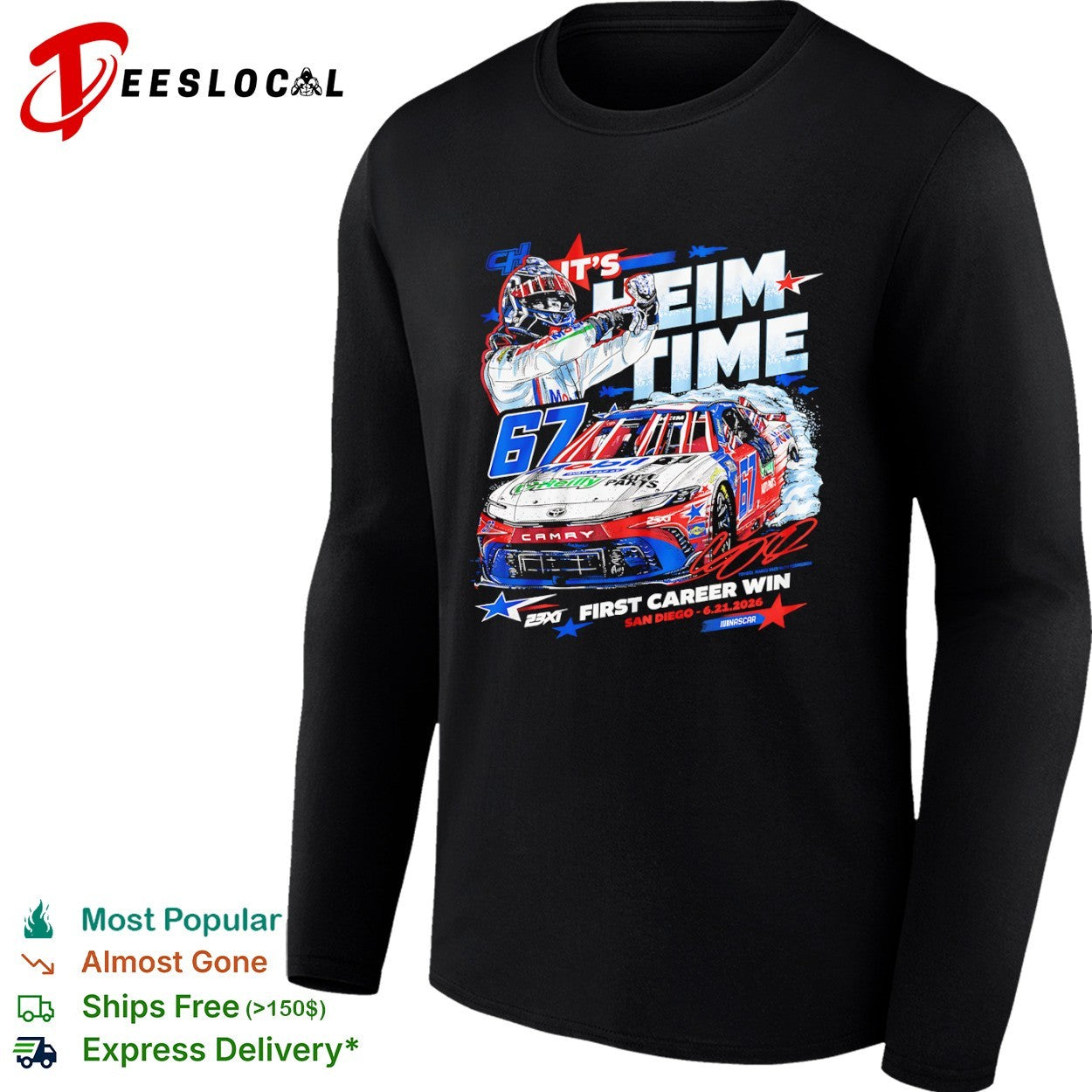 Corey Heim 23XI racing It’s heim time First career win shirt