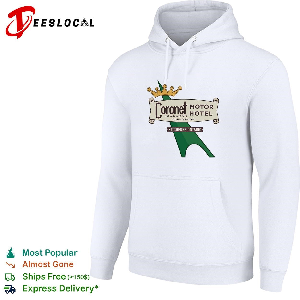 Coronet Motor Hotel Kitchener Ontario dining room shirt