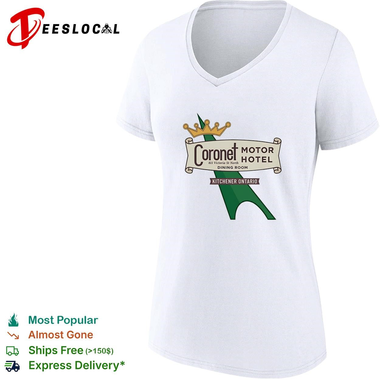 Coronet Motor Hotel Kitchener Ontario dining room shirt