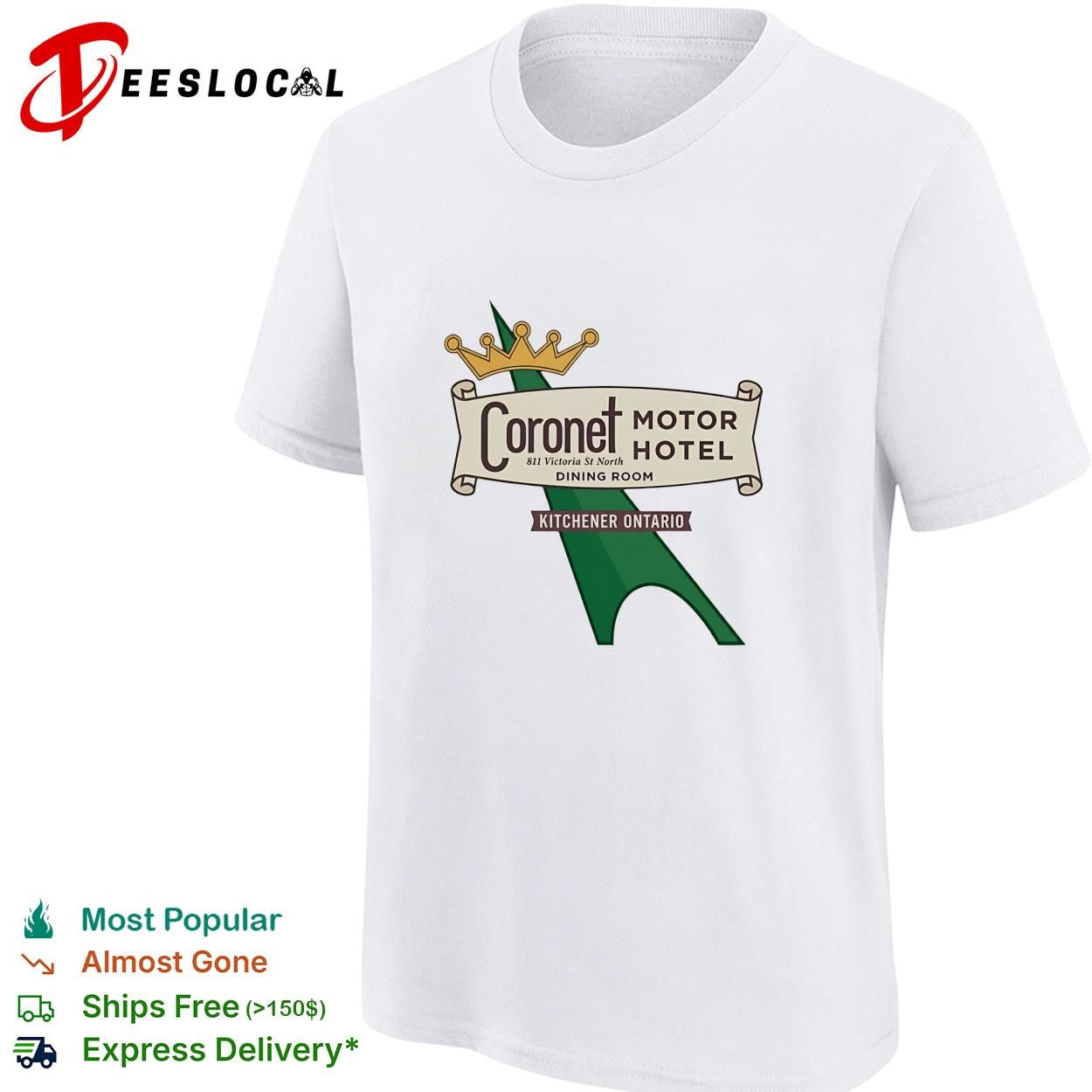 Coronet Motor Hotel Kitchener Ontario dining room shirt