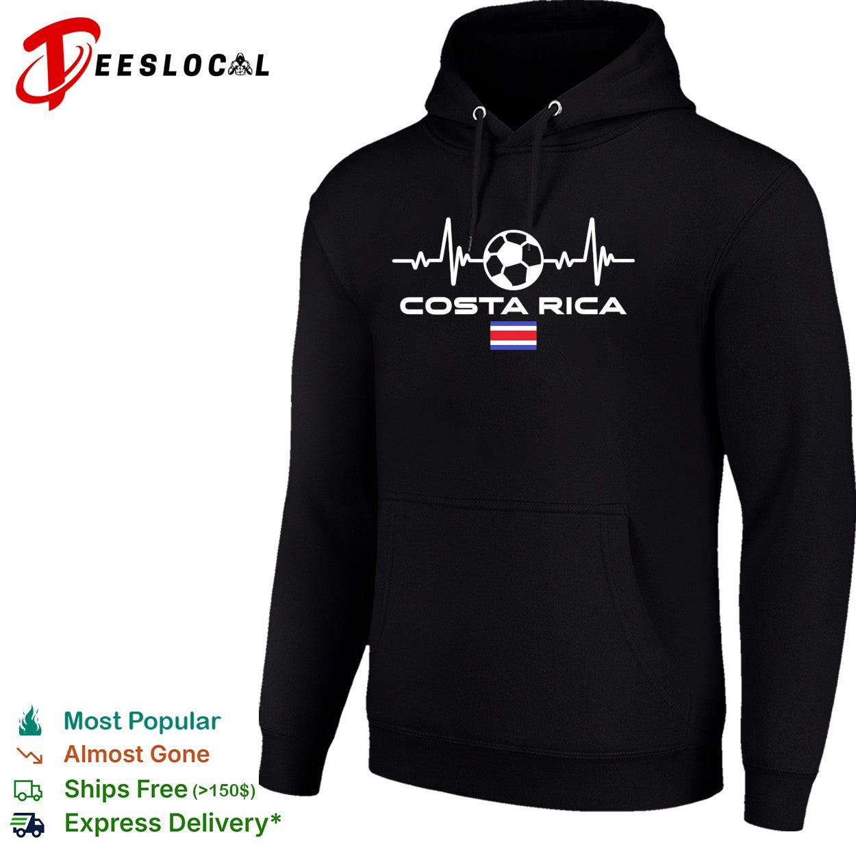 Costa Rica football heartbeat soccer shirt