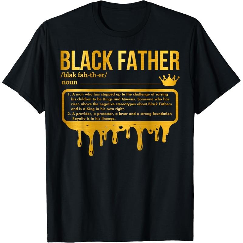 Cotton Printing Black Father Definition African American Dad Father's Day T-Shirt Hoodie Sweatshirt | PrintMintTees.com