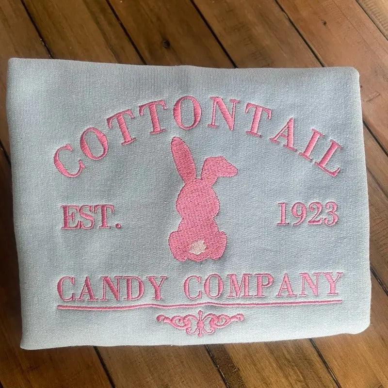 Cottontail embroidered comfort colors tshirt, Easter t-shirt, spring shirt, Easter bunny, embroidered t-shirt, comfort...