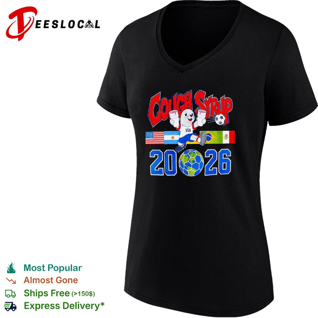 Cough syrup USA mascot soccer ball 2026 World Cup shirt