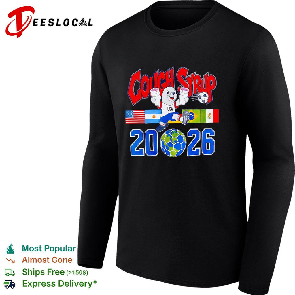 Cough syrup USA mascot soccer ball 2026 World Cup shirt