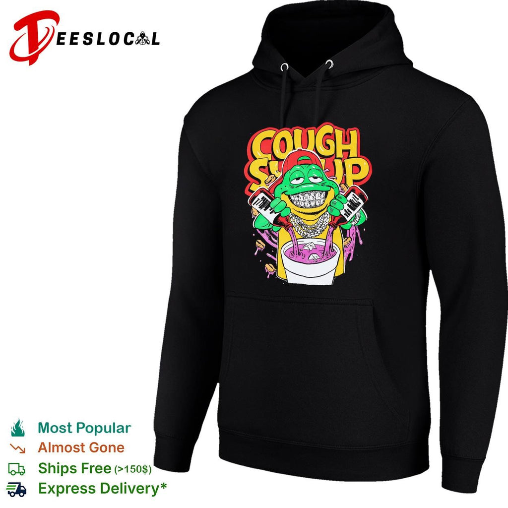 Cough syrup frog mascot parody shirt