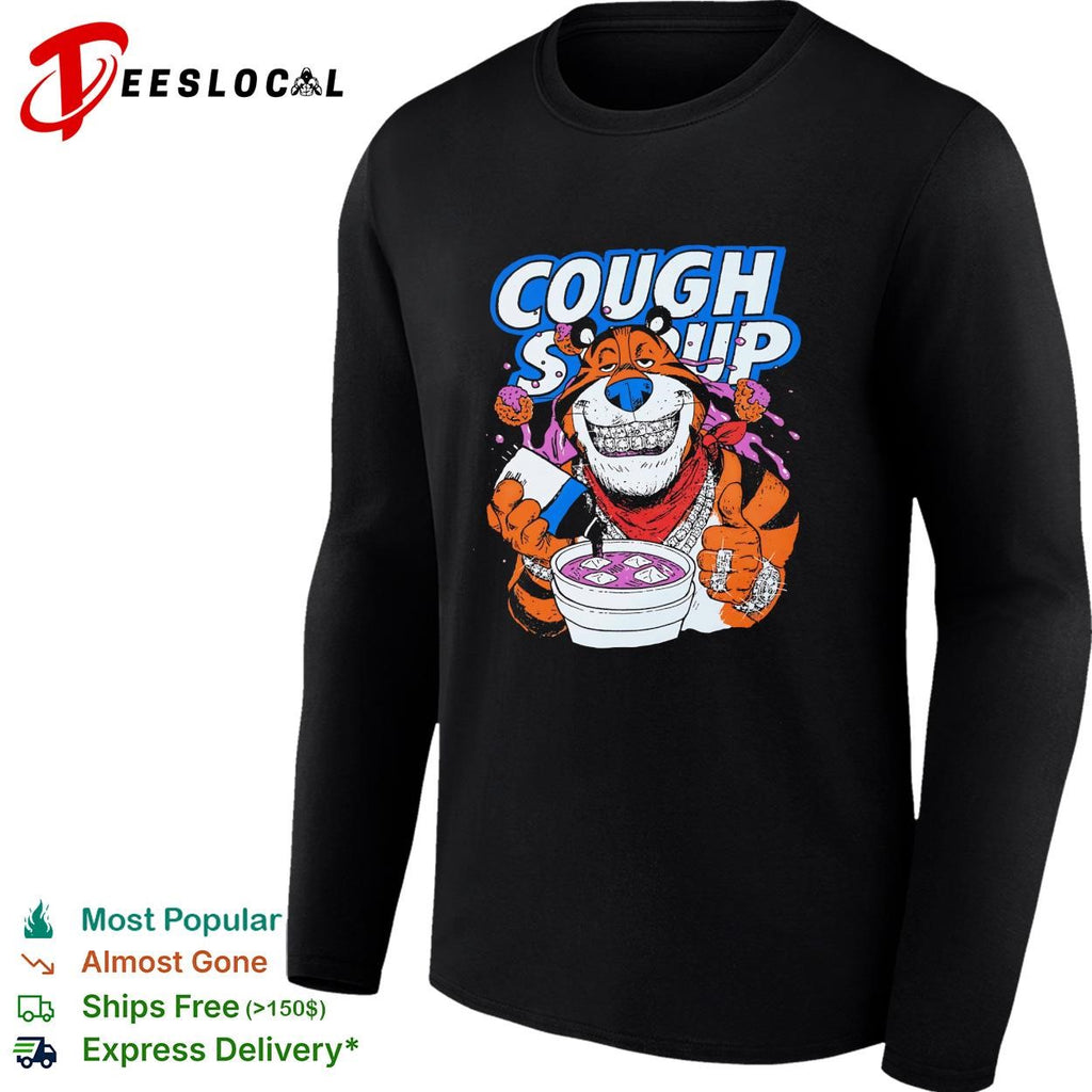 Cough syrup tiger mascot parody shirt