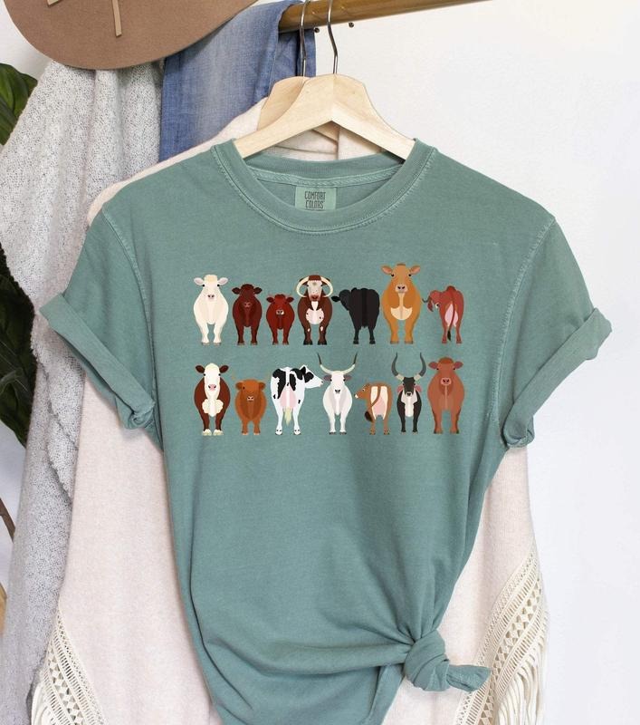 Cow Breeds Farm Animal Lover T-Shirtstyle{n002}4 Shirt Hoodie Sweatshirt | PrintMintTees.com