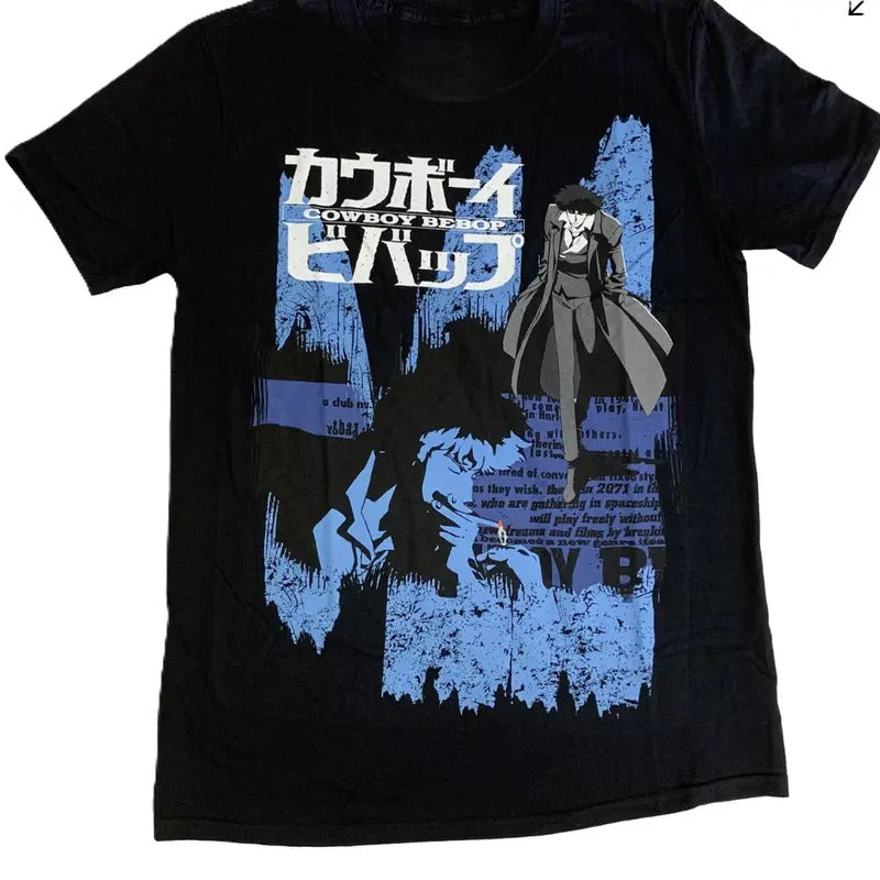 Cowboy Bebop Spike Anime Opening Credits Adult T-Shirt Hoodie Sweatshirt | PrintMintTees.com
