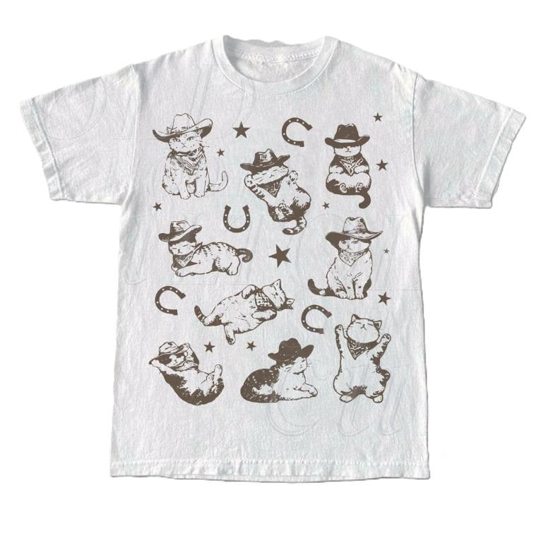 Cowboy Cats And Kittens Western Cowboy Vintage T-Shirt, Retro 90s Cowgirl Desert Shirt, Funny Ranch Cat T Shirt, Cat...