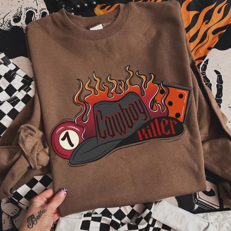 Cowboy Kller Crew sweatshirt, graphic tees women, western outfits women, western tops clothing, rodeo cowgirl outfits...
