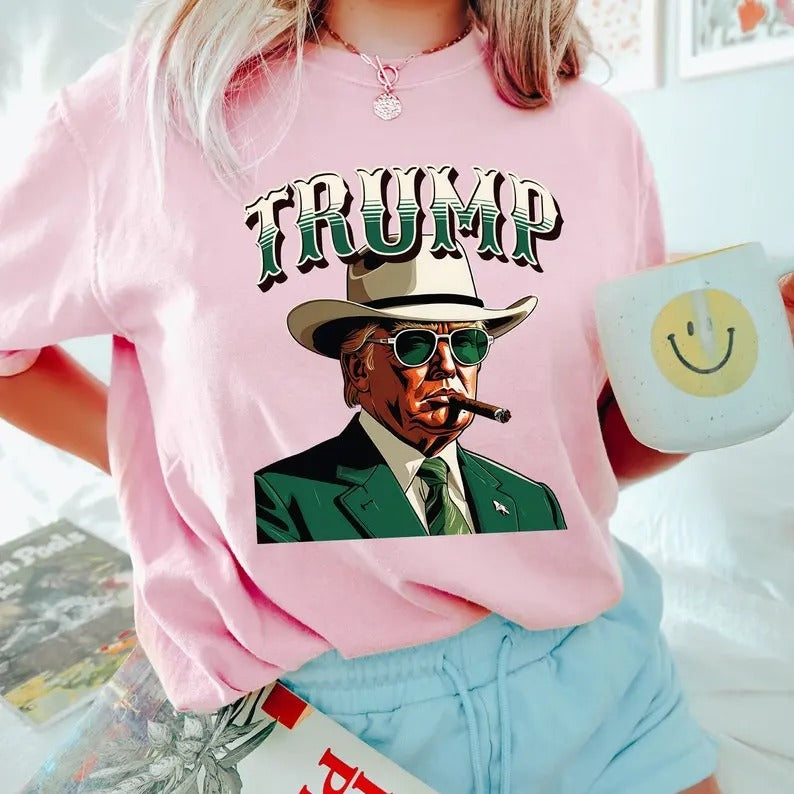 Cowboy Western Shirt, Viral Election 2024 T-Shirt, Trum Cowboy T-Shirt, Unisex T-Shirt, For Men, For Women Hoodie Sweatshirt