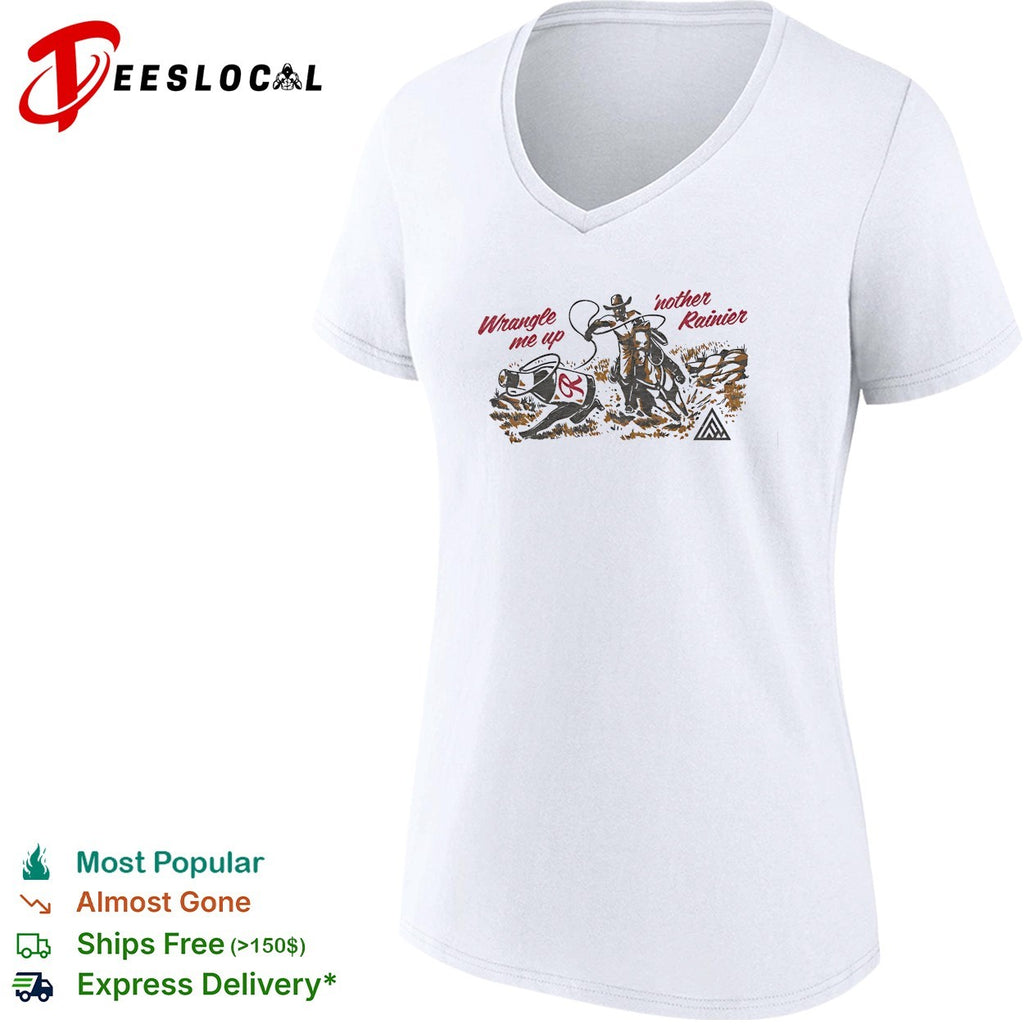 Cowboy roping wrangle me up another Rainier shirt