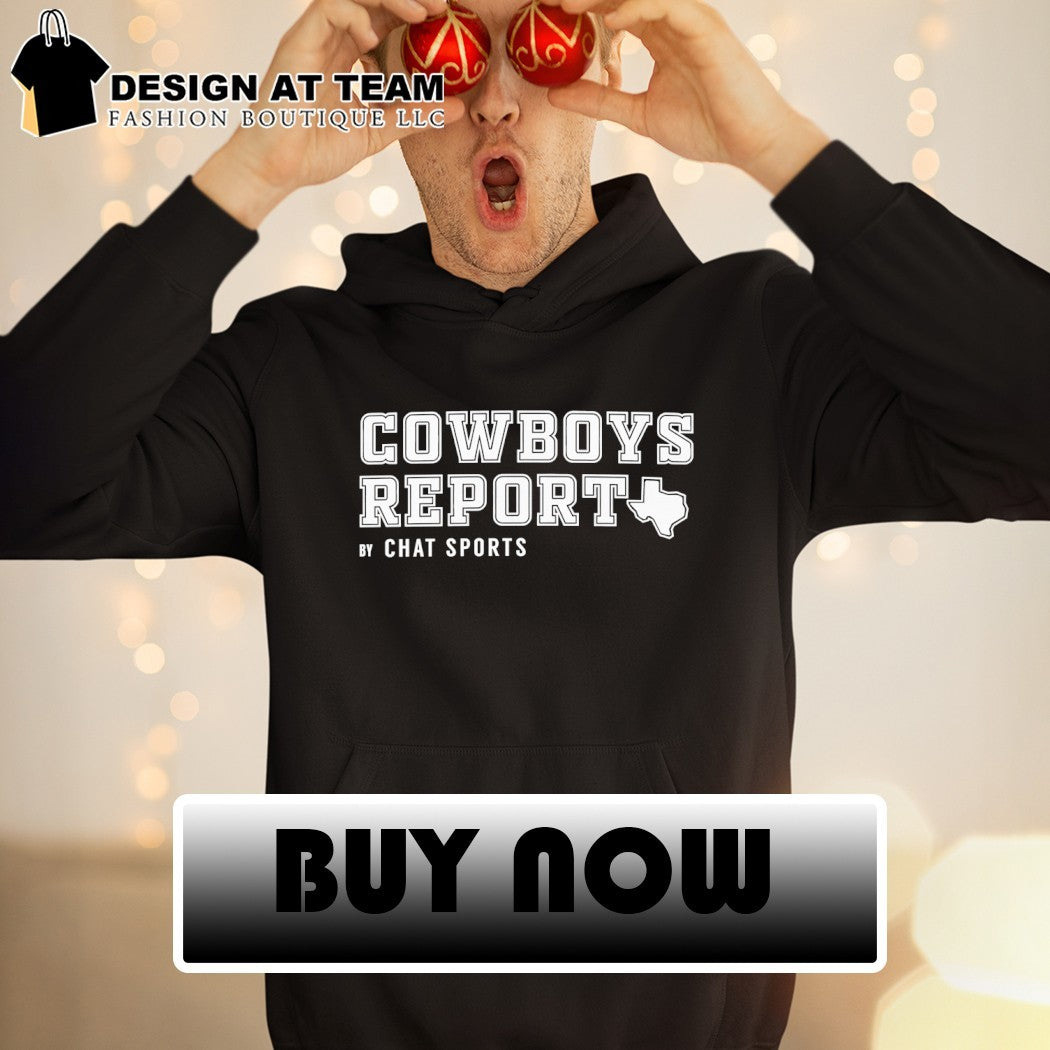 Cowboys Report by Chat Sports Dallas Cowboys Football Texas Map shirt