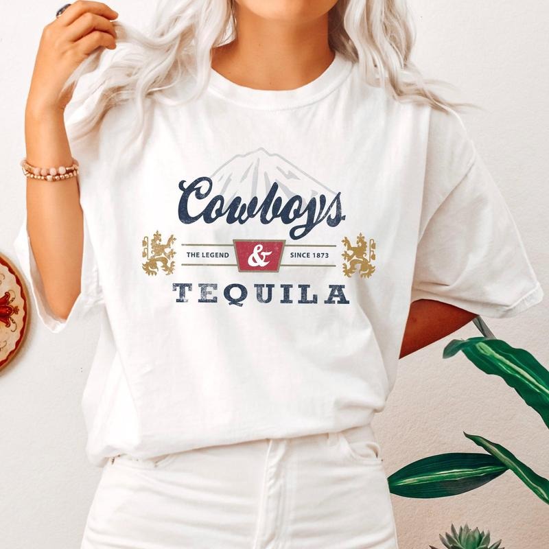 Cowboys Tequila Retro Beer Vintage Cowboy Crew Neck T-Shirts, Hoodie, Sweatshirt