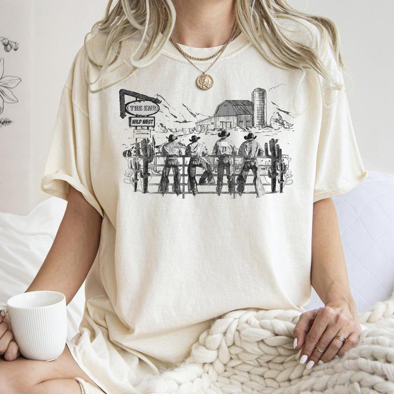 Cowboys Ranch Cowgirls Cute Western Country Crew Neck T-Shirts, Hoodie, Sweatshirt