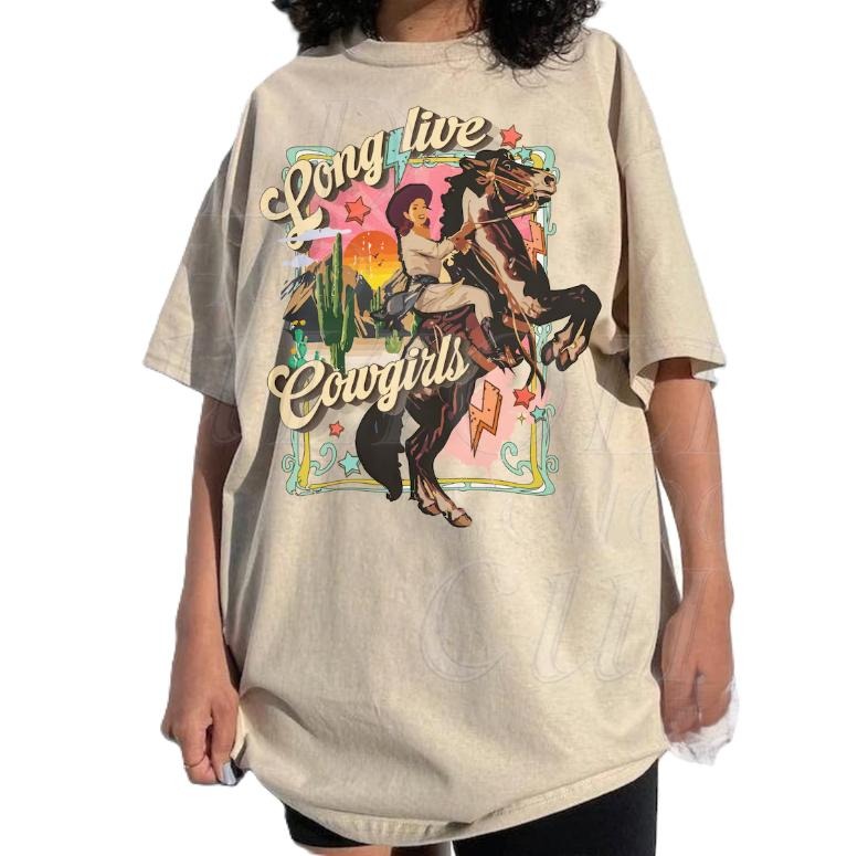 Cowgirl Western T-Shirt, Vintage 90s Graphic Western Shirt, Retro Cowgirl Tee, Rodeo Shortsleeve Hoodie Sweatshirt