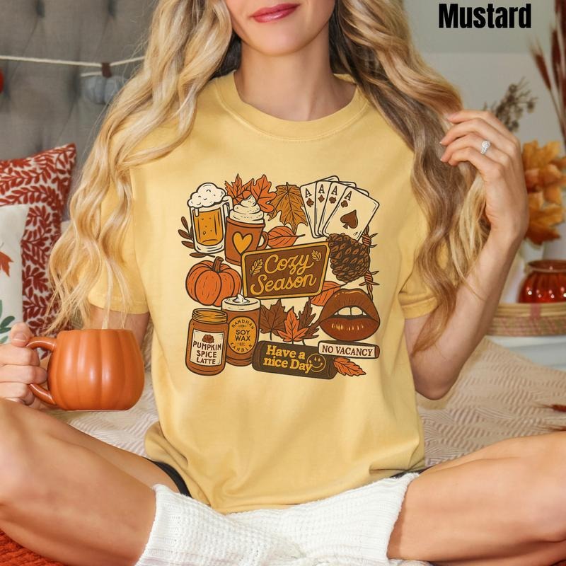 Cozy Scene Season Comfort Colors T-Shirt 'NLB' Hoodie, Sweatshirt | PrintMintTees.com
