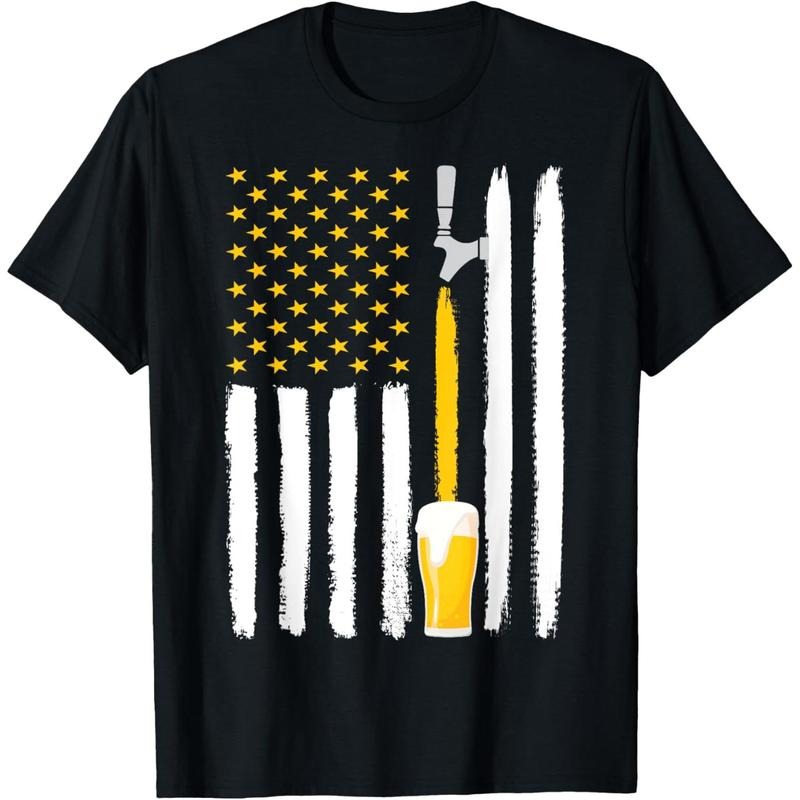 Craft Beer American Flag USA 4th July Brewery T-Shirt  made in us Hoodie Sweatshirt | PrintMintTees.com