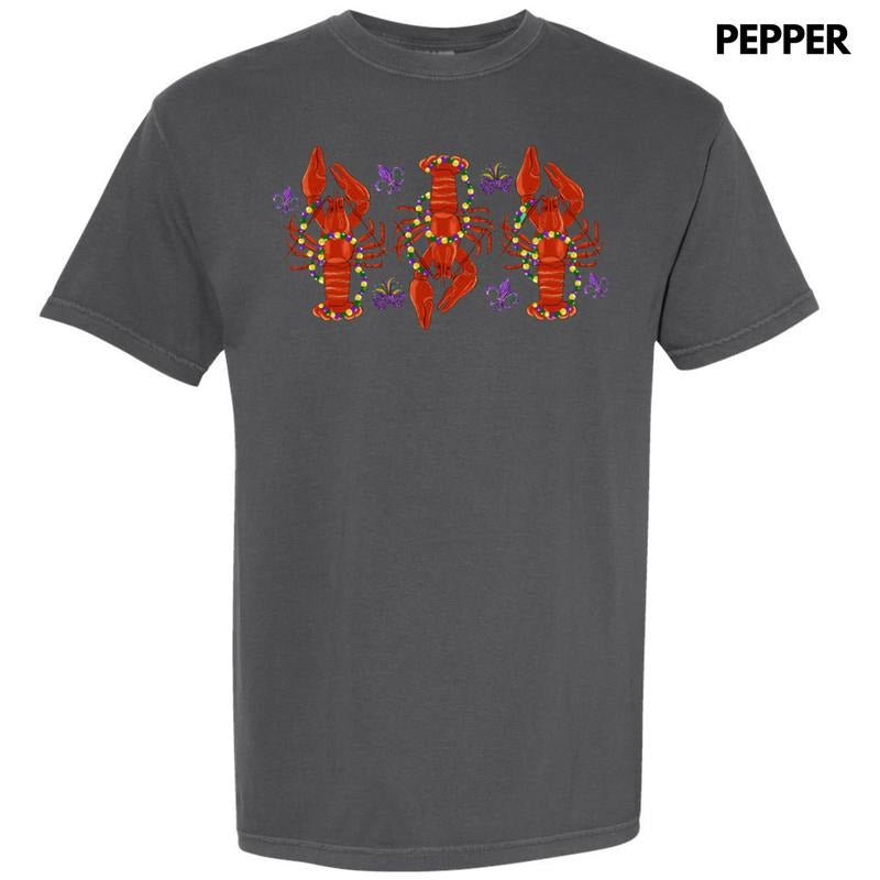 Crawfish Mardi Gras Comfort Colors T-Shirt Hoodie Sweatshirt | PrintMintTees.com