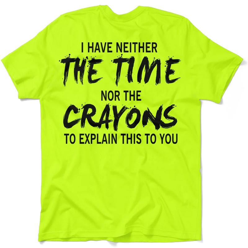 Crayons Hi Visibility Safety Yellow Work Menswear Vintage Top Collar T-Shirts, Hoodie, Sweatshirt