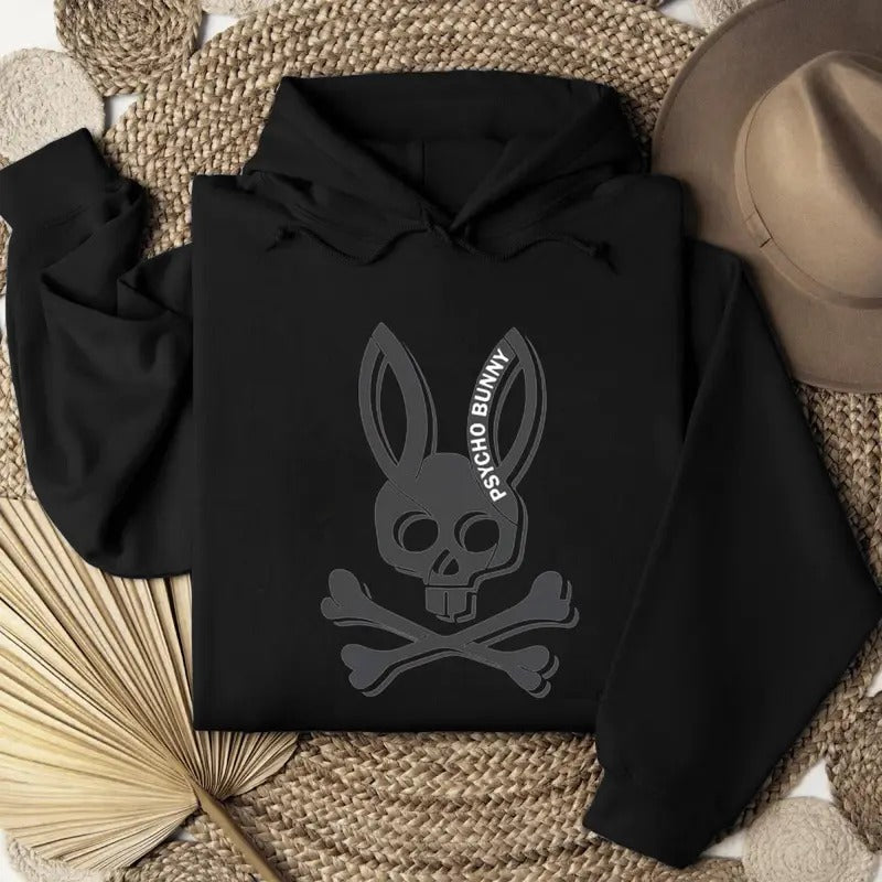 Crazy Bunny Hoodie, Psycho Bunny Skull & Bone, Punk, Cool Shirtstyle{n002}2 T-Shirts, Sweatshirt | PrintMintTees.com