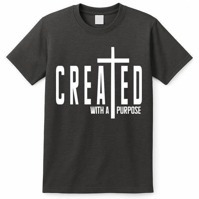Created With A Purpose Jesus T-Shirt | Christian Affirmation Tee | Faith-Based Inspirational Shirt | Religious Graphic...