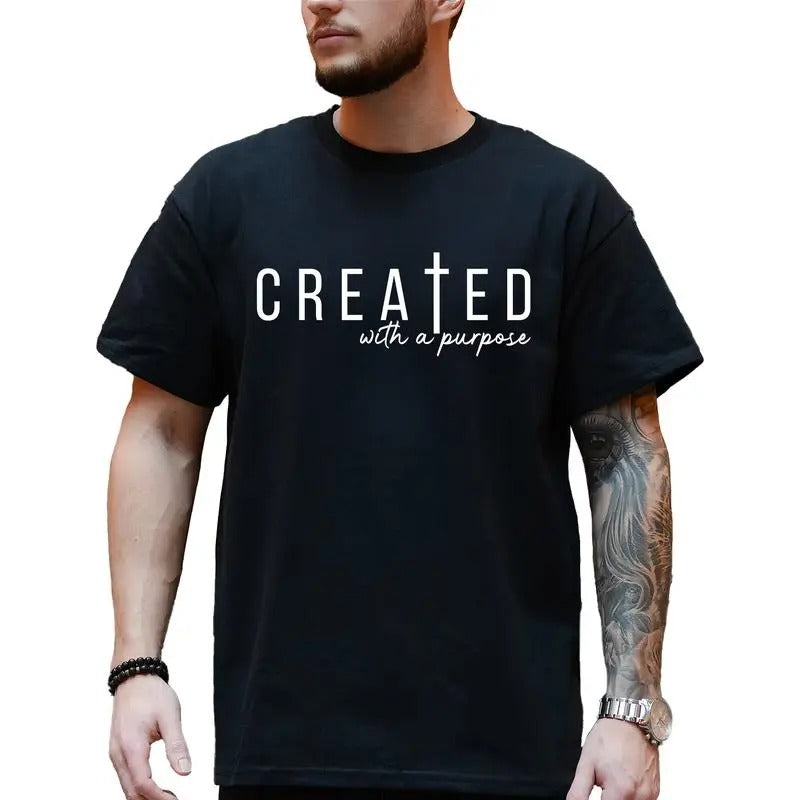 Created Purpose Christian Created Jesus Shirt Christian Bible Verse Faith Based Jesus Pray Top T-Shirts, Hoodie, Sweatshirt