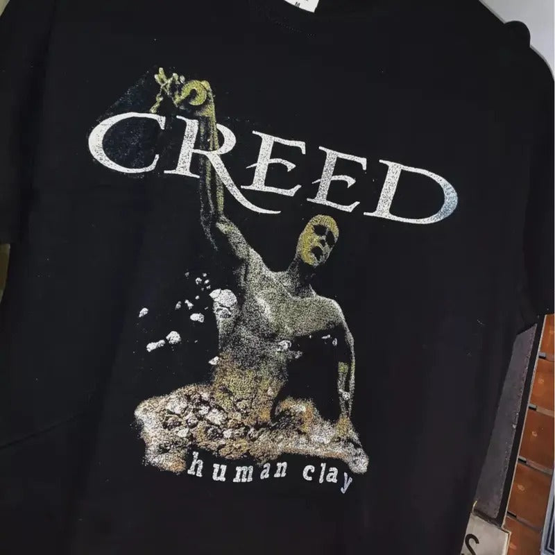 Creed band Human Clay Tour graphic black Shirt unisex men women Cotton Unisex Tshirt Hoodie Sweatshirt | PrintMintTees.com