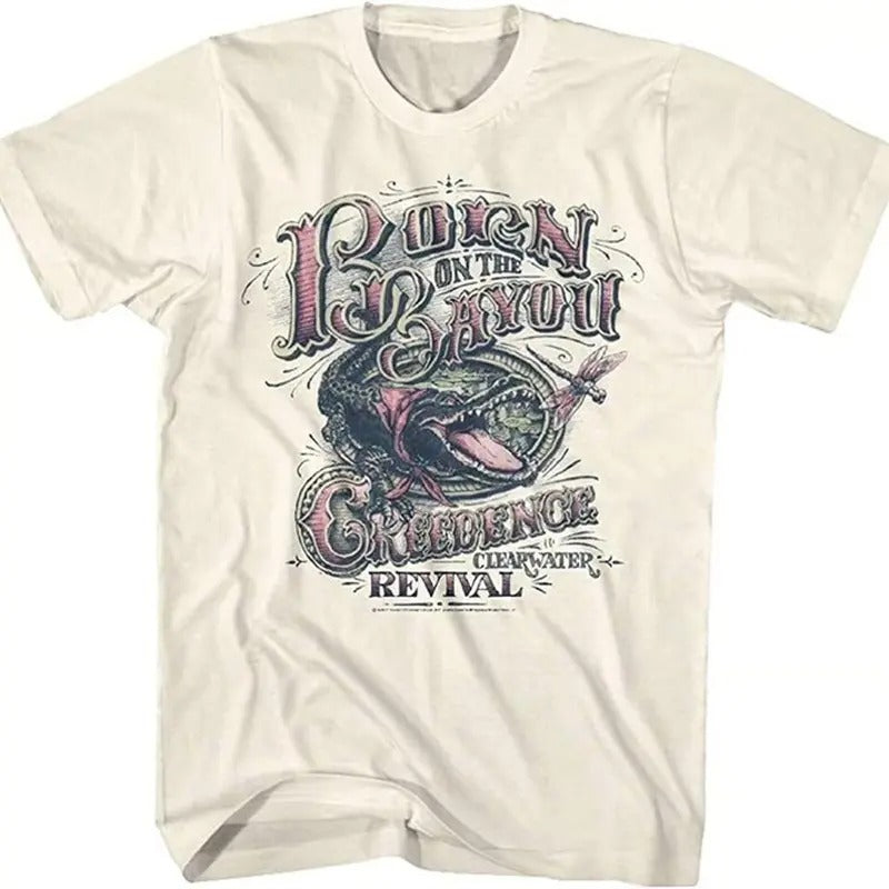 Creedence Clearwater Revival Rock Band Adult Short Sleeve T-shirt Vintage Style  Tshirt Streetwear Tshirt Streetwear...