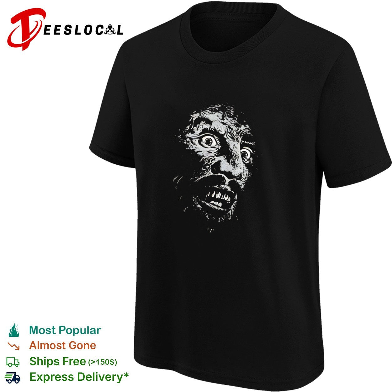 Creepy monster face shirt