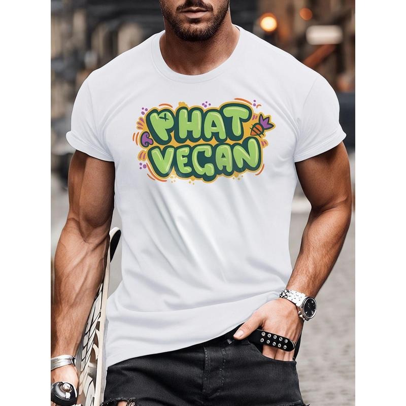 Crew-neck T-shirt, simple fashion, vegetarian, men's short-sleeved top Made in USA Hoodie Sweatshirt | PrintMintTees.com