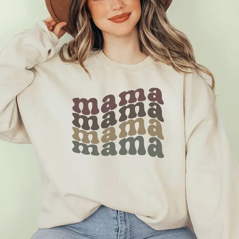 Crewneck Retro Mom Sweatshirt Sweatshirt Women Mom Mom Life Sweatshirt TK62GN Shirt Hoodie | PrintMintTees.com