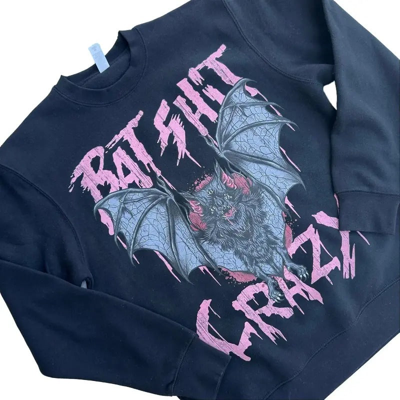 Crewneck Sweatshirt - Bats, Halloween, Fall, Spooky Sweatshirt, Devil Sweatshirt Shirt Hoodie | PrintMintTees.com