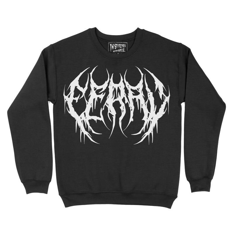 Crewneck Sweatshirt - Feral Metal Font Shirt Hoodie | PrintMintTees.com