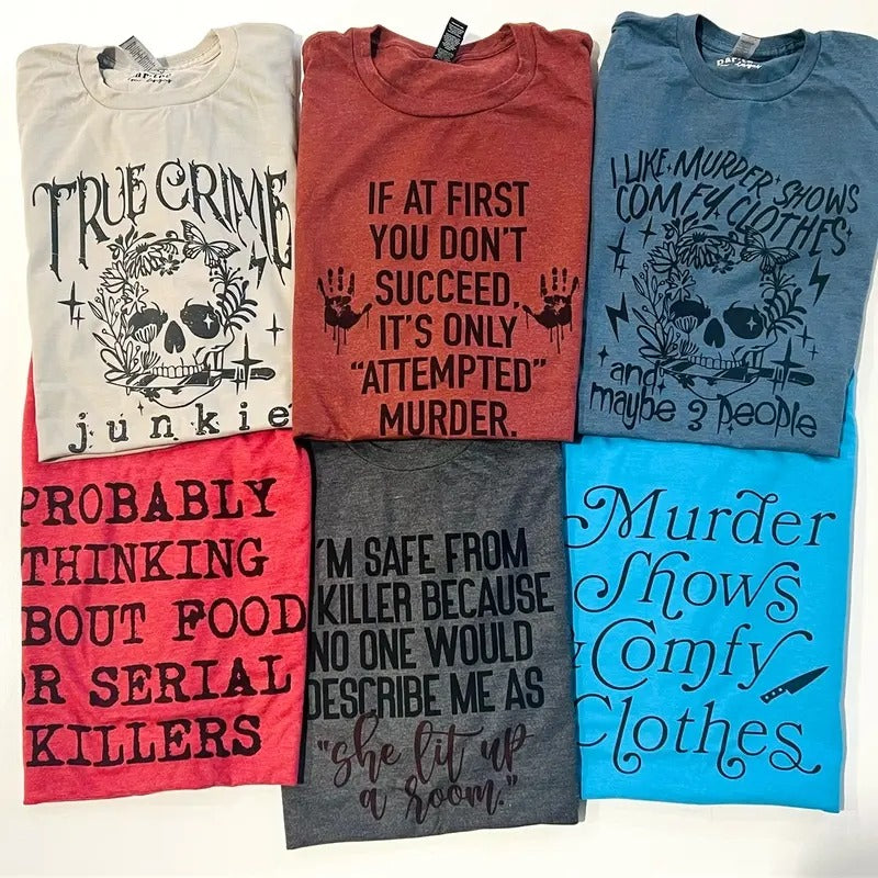 Crime Show Junkie Murder Shows Comfy Clothes TV Crime Show Mystery Show Tops TV Show Tops Shirt Hoodie Sweatshirt