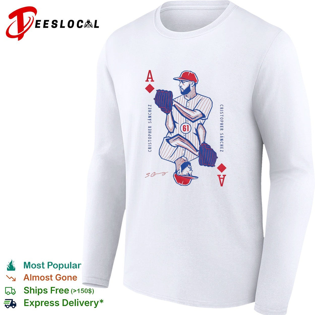 Cristopher Sanchez Philadelphia Phillies MLB Ace of Diamonds Playing Card shirt