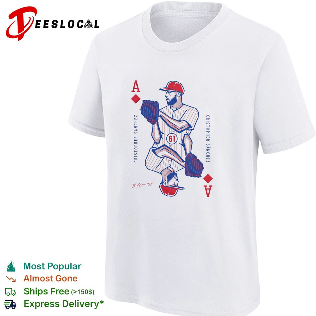 Cristopher Sanchez Philadelphia Phillies MLB Ace of Diamonds Playing Card shirt