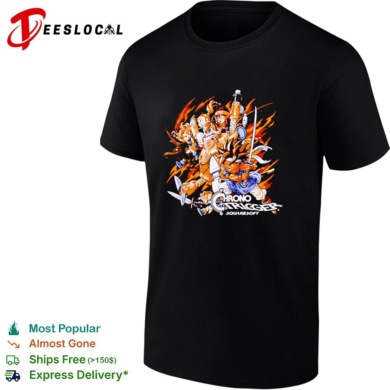 Crono Marle Lucca Robo Frog Ayla Magus Chrono Trigger Squaresoft shirt