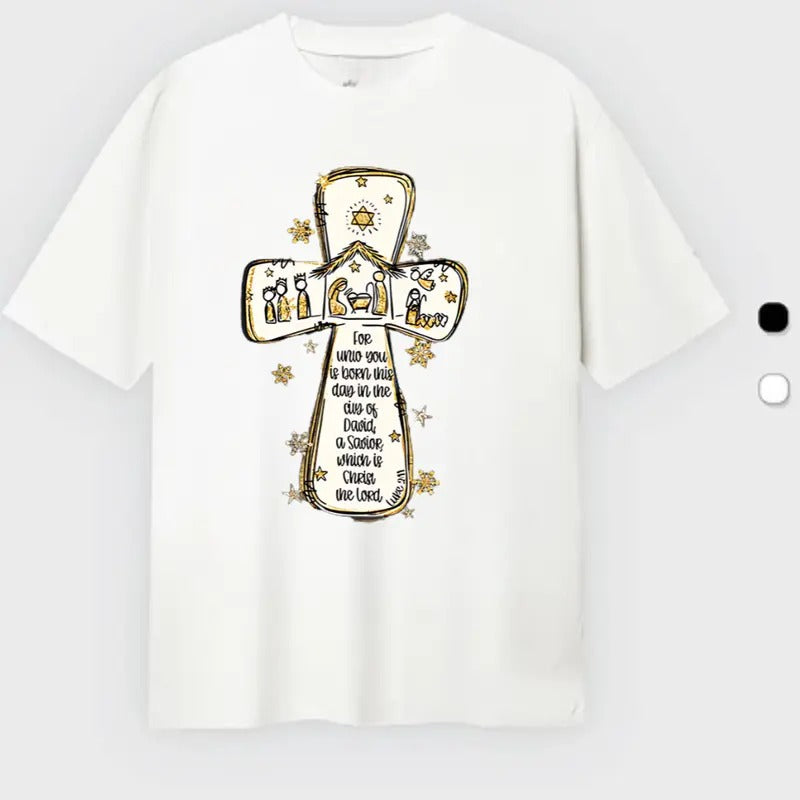 Cross Design with Luke T-Shirt, Perfect Gift, Outdoors T-Shirt, Cotton Unisex T-Shirt Hoodie, Sweatshirt | PrintMintTees.com