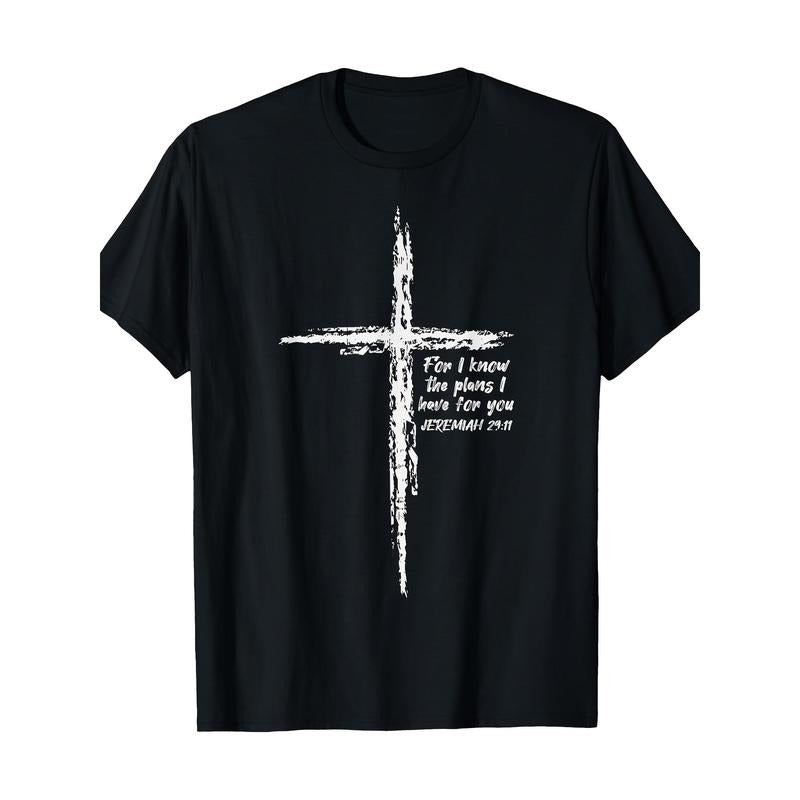 Cross I Know The Plans Verse Bible Jesus Go Christian Gift T-Shirt-100% Cotton-220g made in usa Hoodie Sweatshirt
