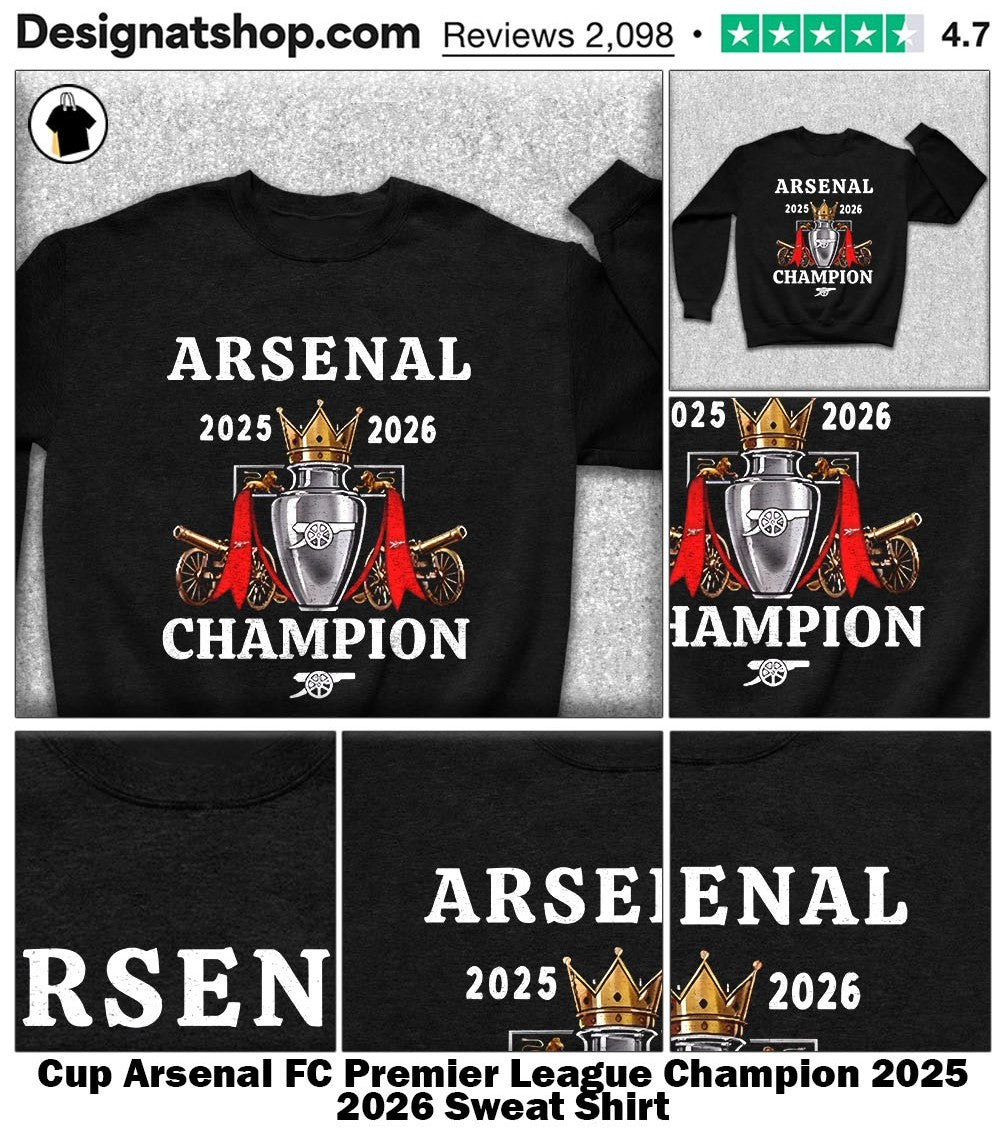 Cup Arsenal FC Premier League Champion 2025 2026 shirt