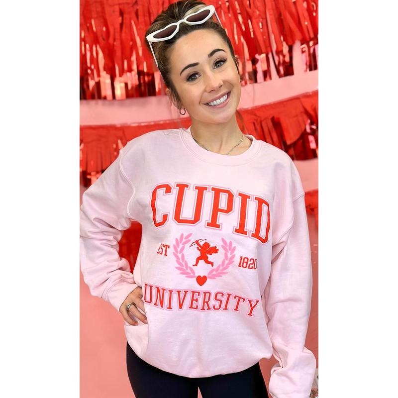 Cupid University Graphic Sweatshirt Shirt Hoodie | PrintMintTees.com