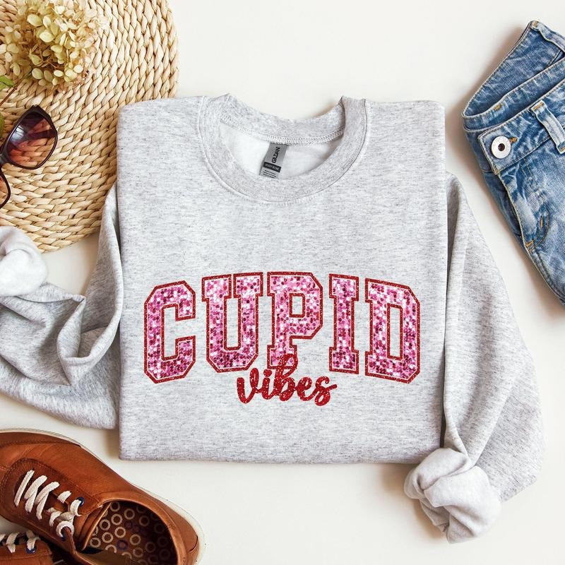 Cupid Collegiate Love Crew Neck Love Heart Cupid T-Shirts, Hoodie, Sweatshirt