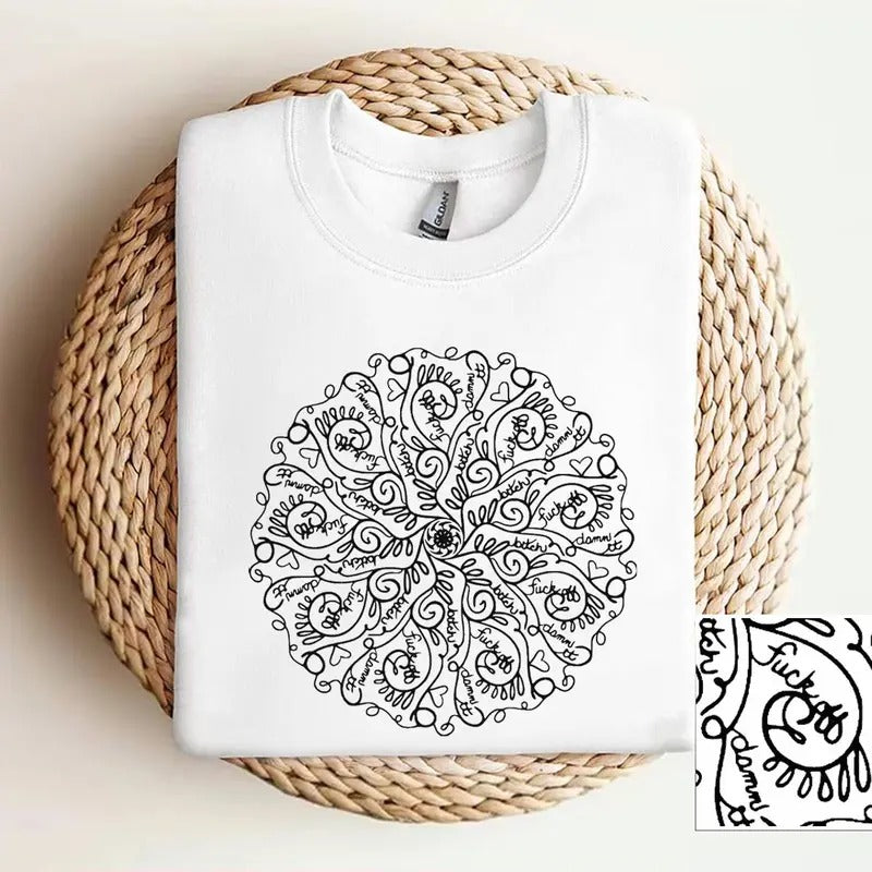 Curse Word Mandala Sweatshirt, TShirt, Hoodie, Funny Shirt | PrintMintTees.com