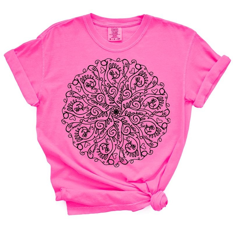 Curse Word Mandala TShirt - Casual Summer Top For Women Hoodie Sweatshirt | PrintMintTees.com